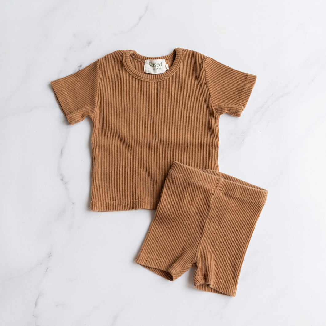 Raised in Beige Set (6-12M)