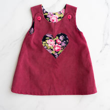 Load image into Gallery viewer, Handmade Floral Heart Dress (1Y)
